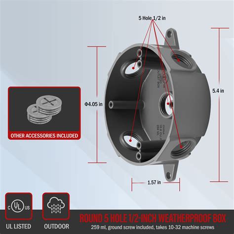 how to extend 4 round electrical box|weatherproof round box adapter.